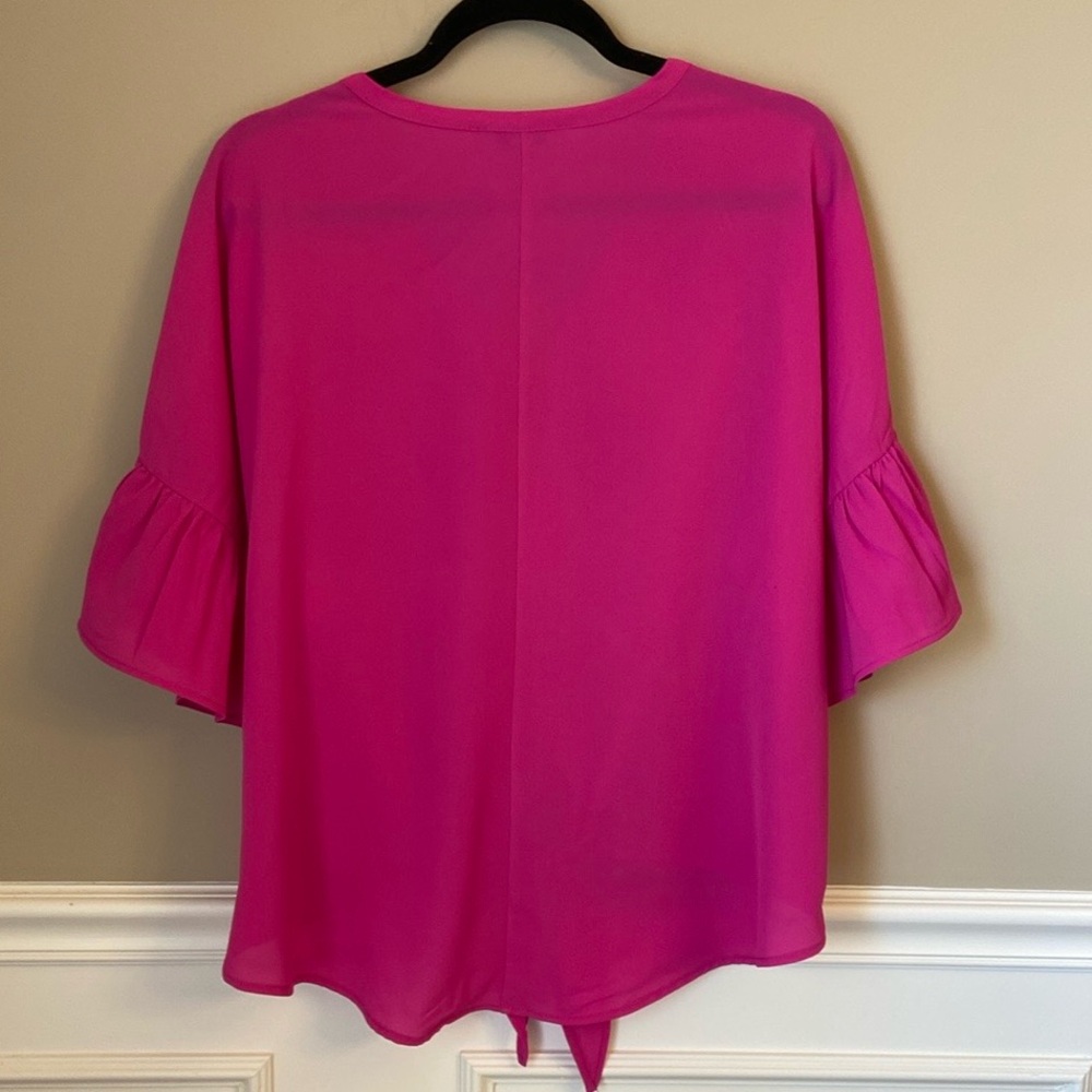 NWT She + Sky Fuchsia Button Front Blouse - Small, Medium, Large‎ - Picture 6 of 9